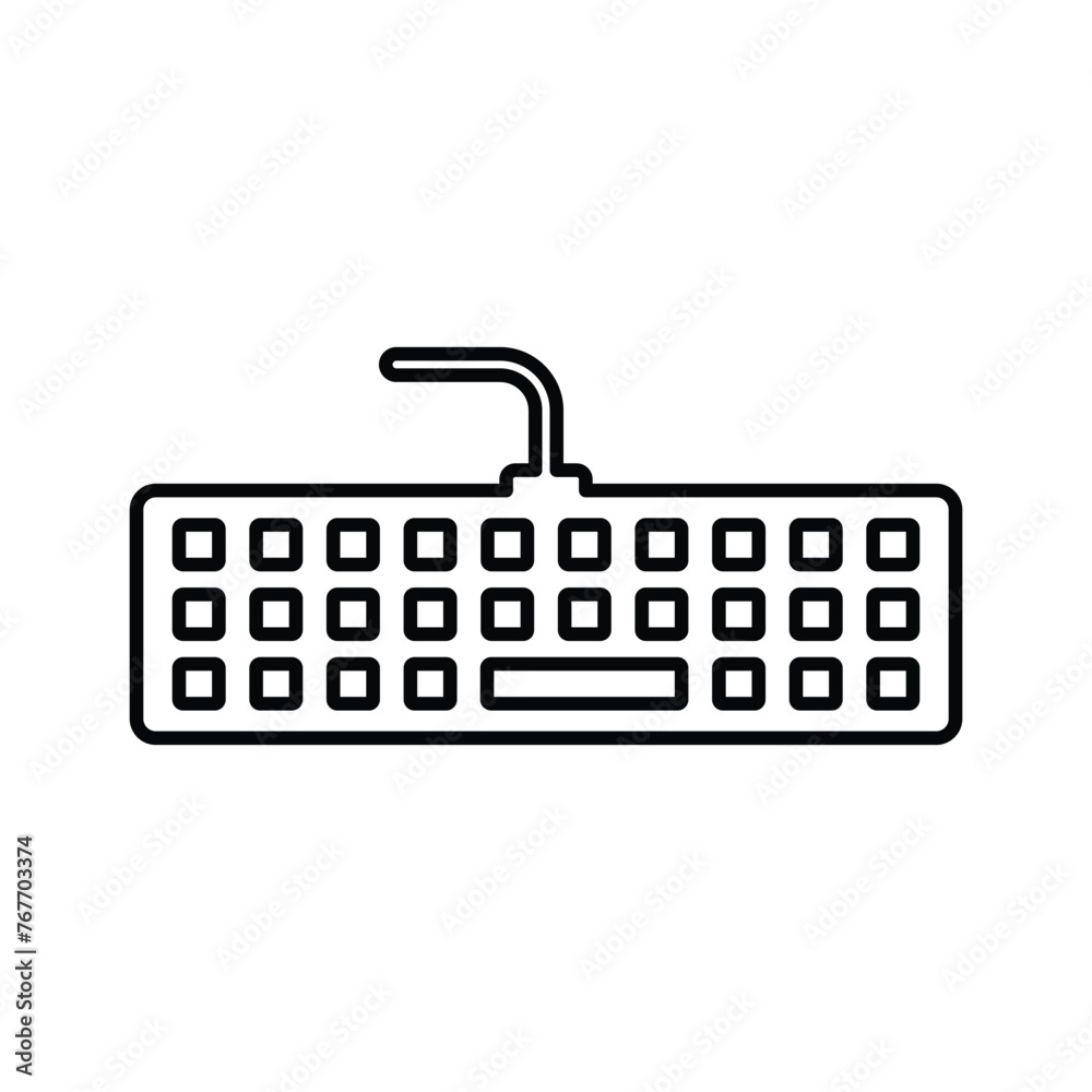 Computer, hardware, keyboard line icon. Computer, hardware, keyboard line icon.