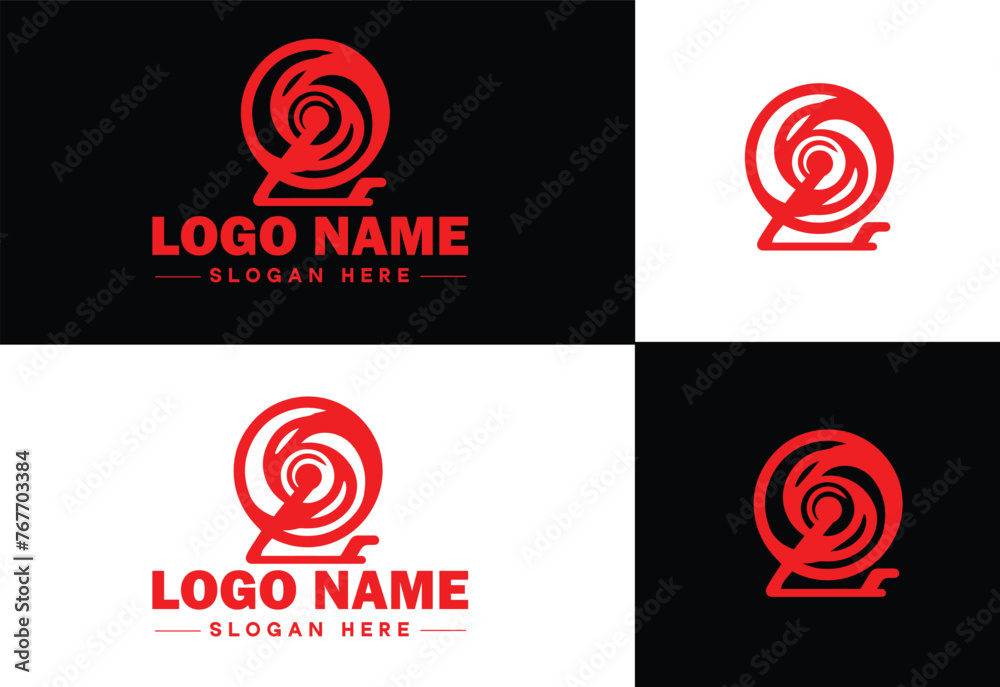 film reel logo icon vector for business brand app icon movie cinema theater video channel cinematography logo template