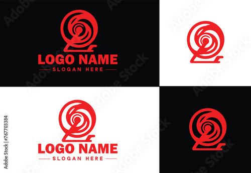 film reel logo icon vector for business brand app icon movie cinema theater video channel cinematography logo template