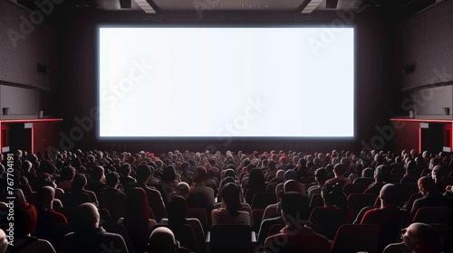 Wallpaper Mural Blank cinema screen full of people watching movie Torontodigital.ca