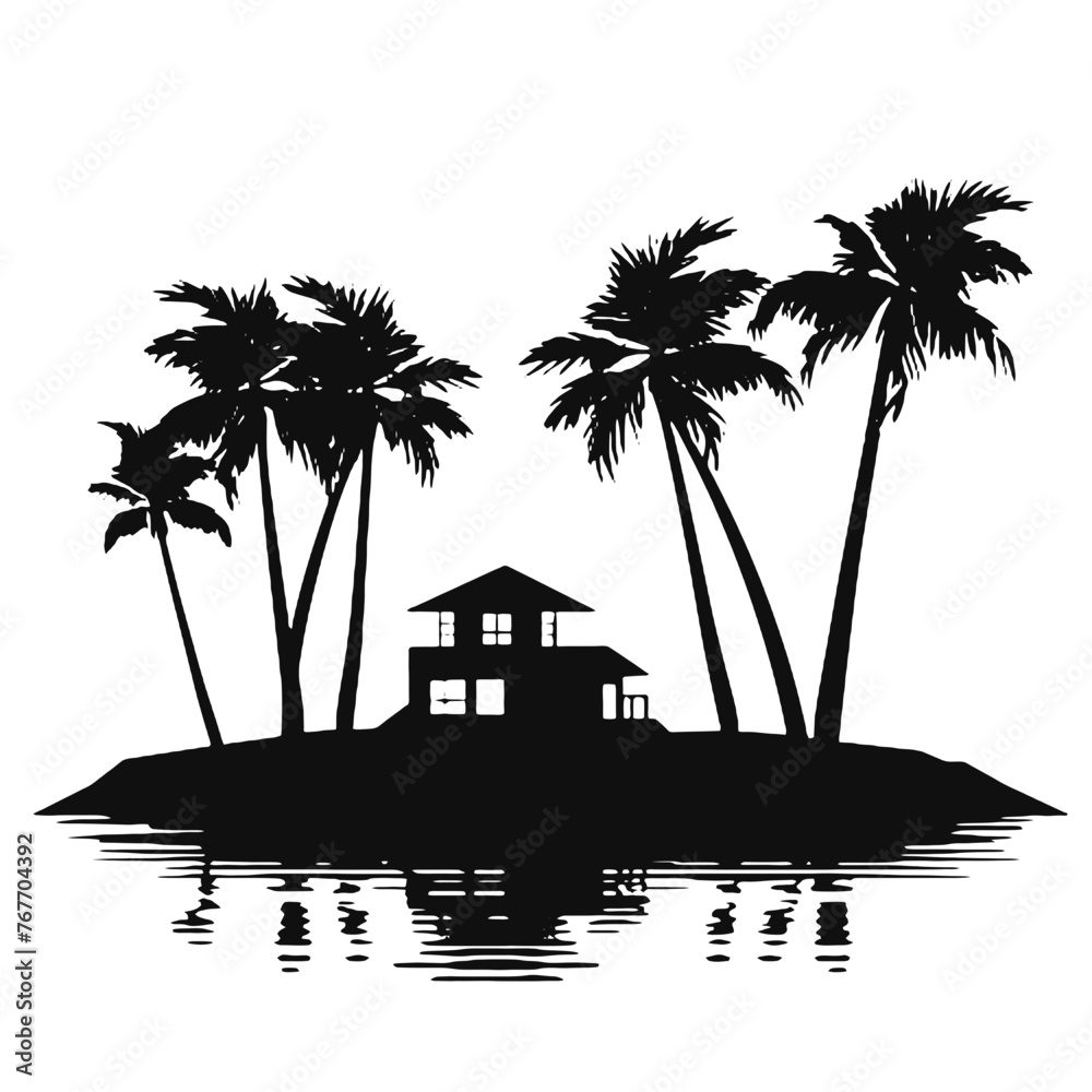 Obraz premium palm beach landscape