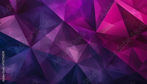 Polygonal Radiance: Dark Purple and Pink Origami Style Background