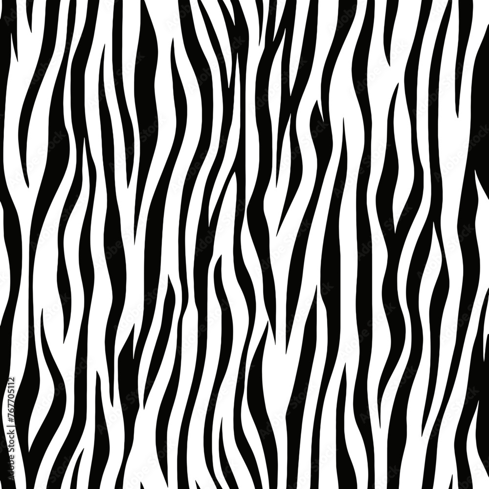 Trendy zebra skin pattern background vector