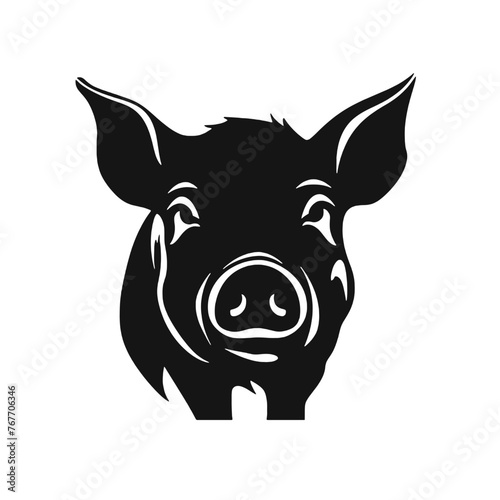 Pig head silhouette