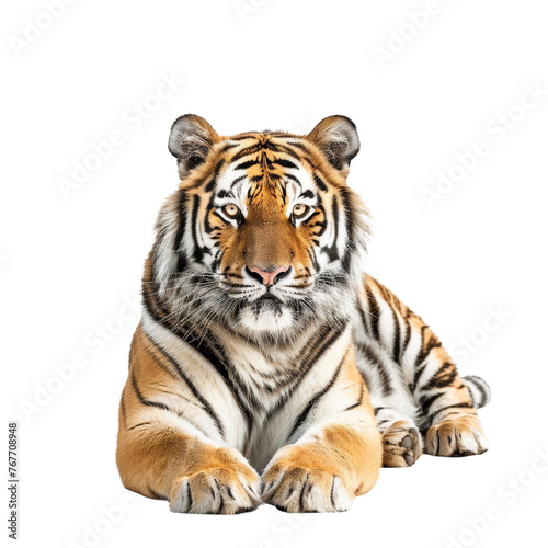 Royal Bengal Tiger on transparent background