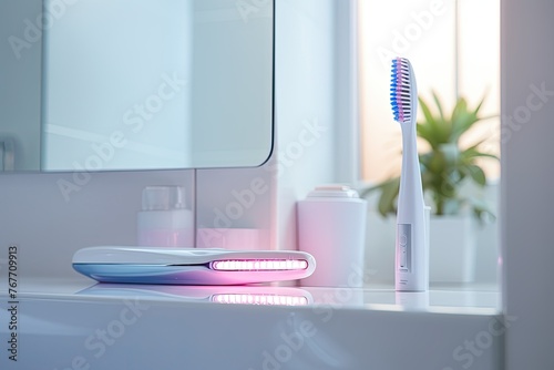 Ultraviolet toothbrush with light technology photo