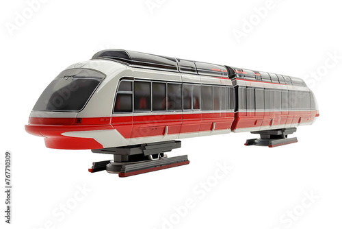 Modern Monorail On Transparent Background.