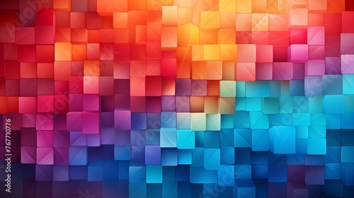A colorful pile of blocks with a rainbow of colors
