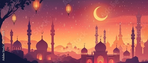 Ramadan Islamic card template
