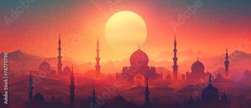 Ramadan Islamic card template © Aline