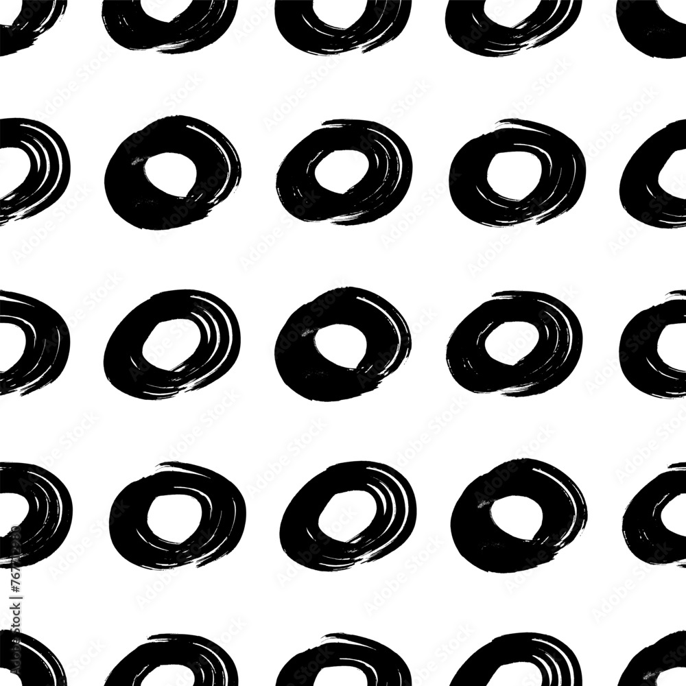 Seamless pattern with sketch circles shape Seamless pattern with sketch circles shape