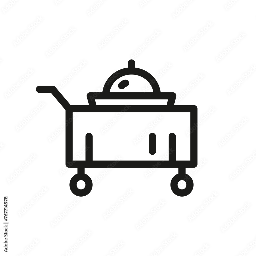 Room service icon for web, mobile, promo, perfect for accommodation, hospitality, tourism. Single outline, vector illustration. Room service icon for web, mobile, promo, perfect for accommodation, hospitality, tourism. Single outline, vector illustration.