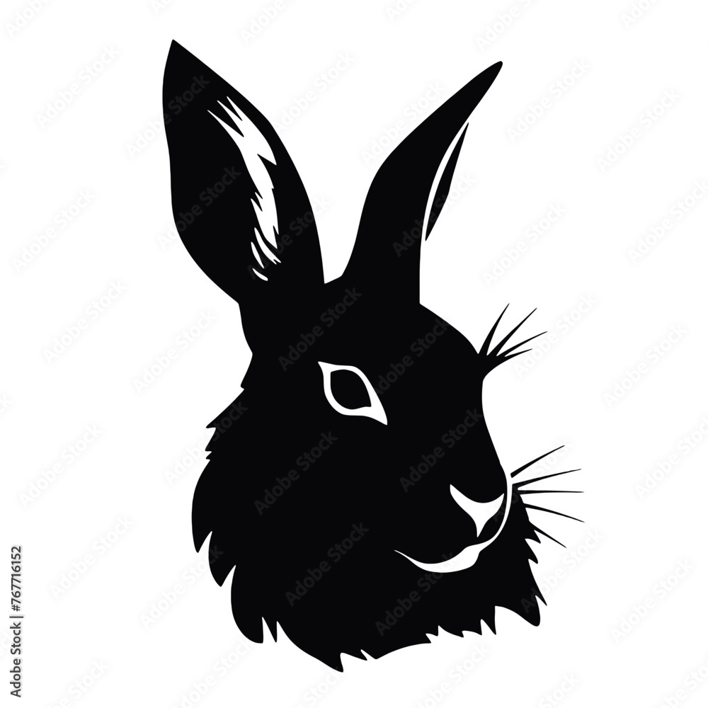Bunny Head Vector Art Bunny Head Vector Art
