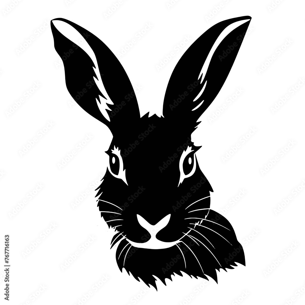 Fototapeta premium Bunny Head Vector Art