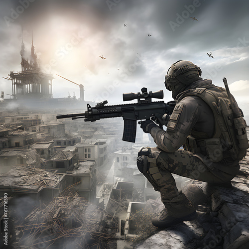 Tense Sniper Scene in Counter-Strike: Global Offensive Warzone