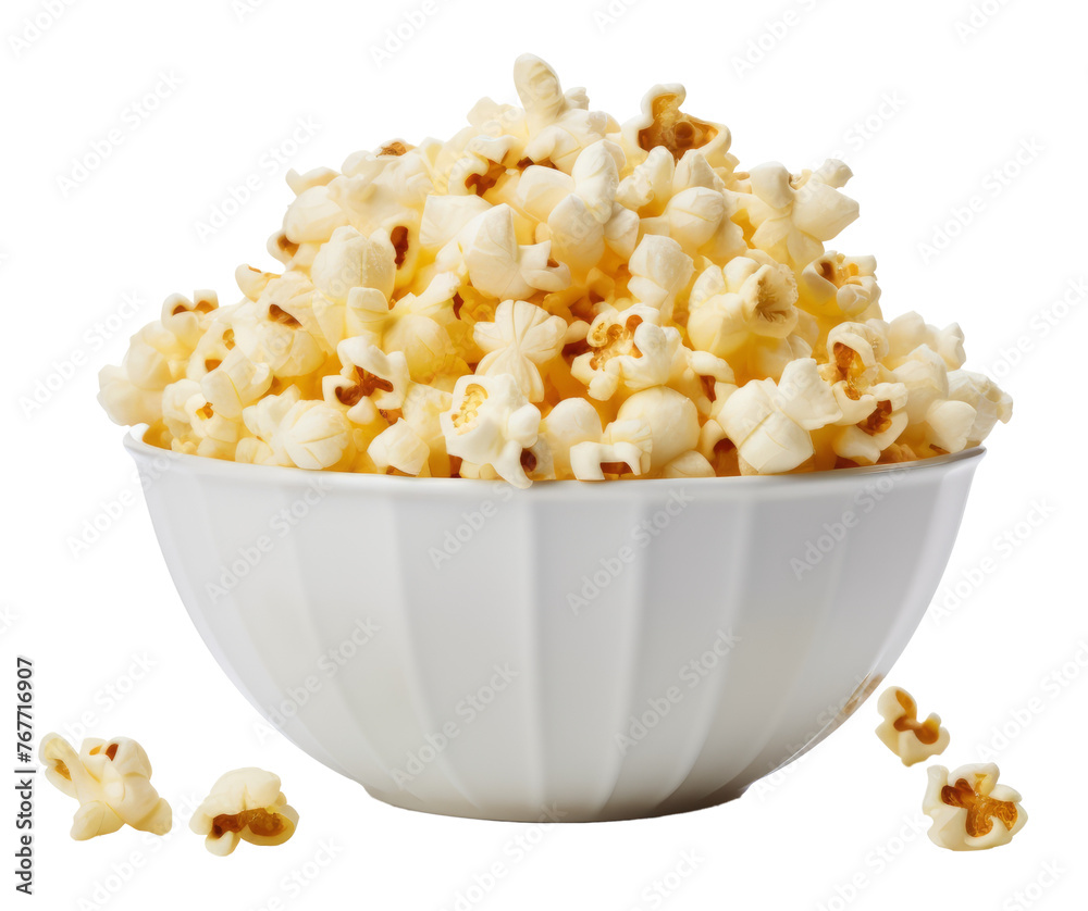 popcorn in bowl isolated on transparent background popcorn in bowl isolated on transparent background