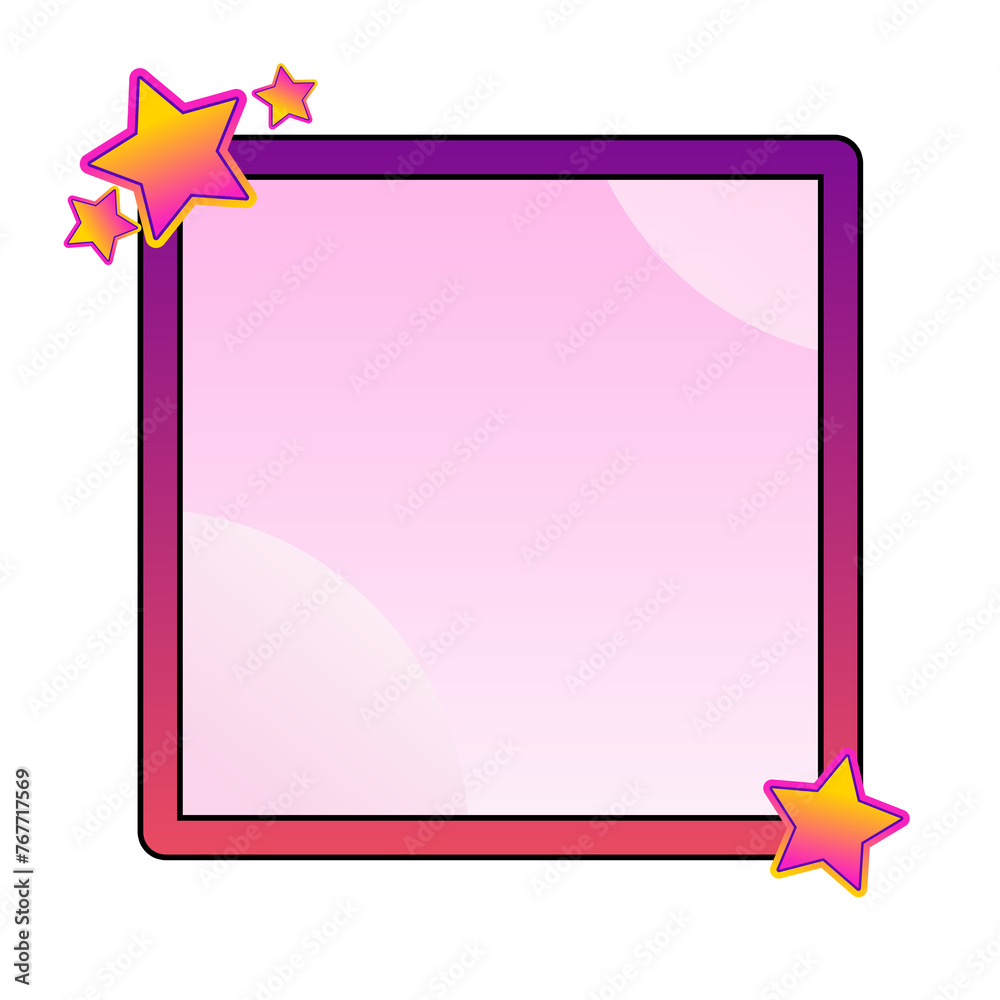Frame style memphis comic pop art retro 90s