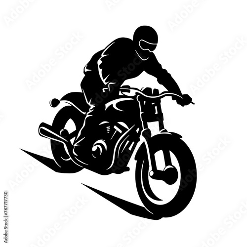 silhouette of a biker on motorcycle