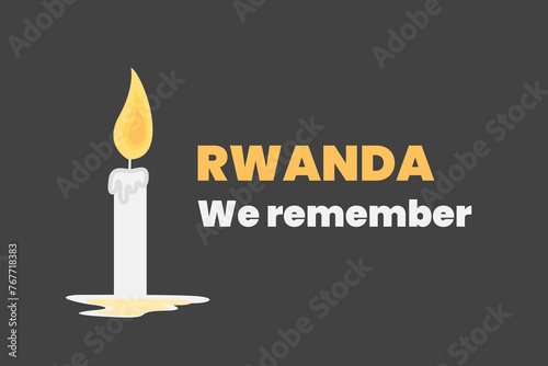 Illustration vector graphic of day to remember rwanda genocide victims. Good for poster or background photo