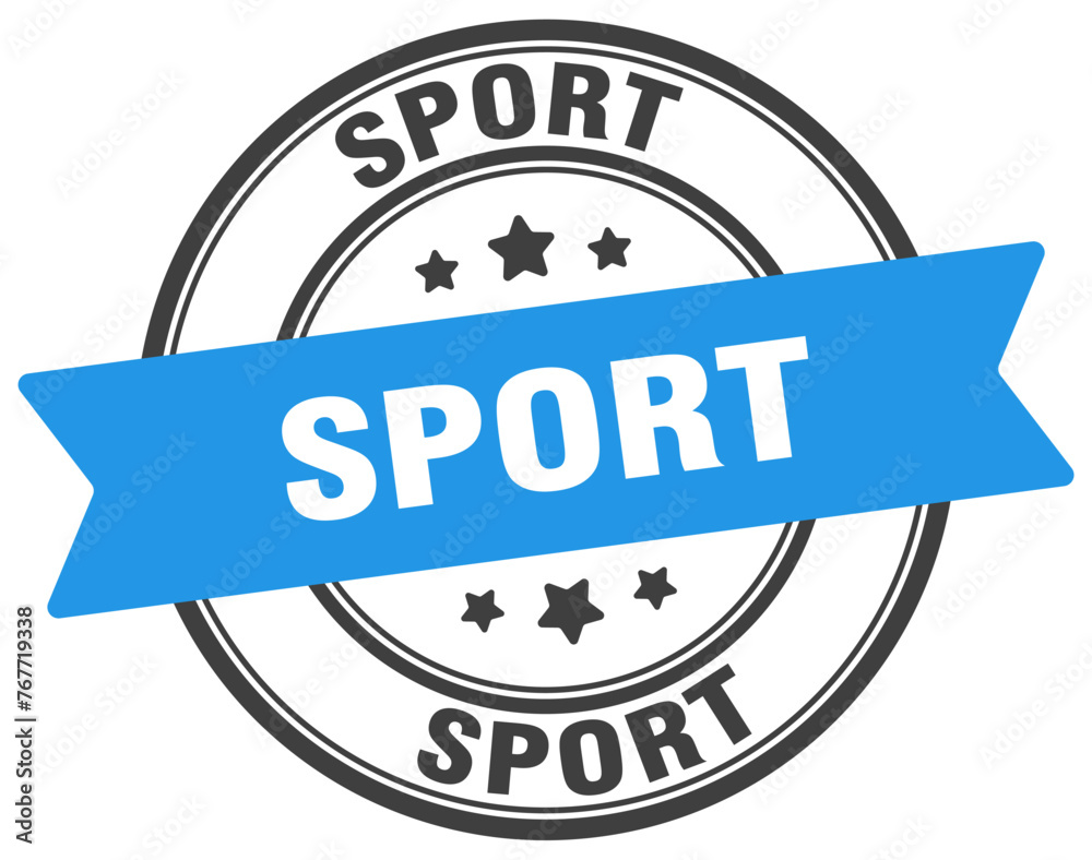 Fototapeta premium sport stamp. sport label on transparent background. round sign