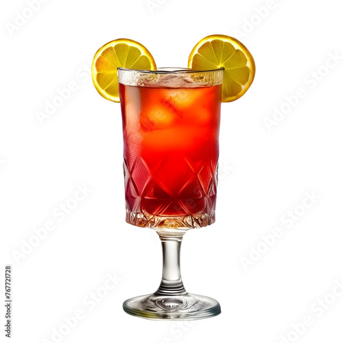 An Isolated Tasty Alabama Slammer Cocktail Drink, Transparent Background, PNG