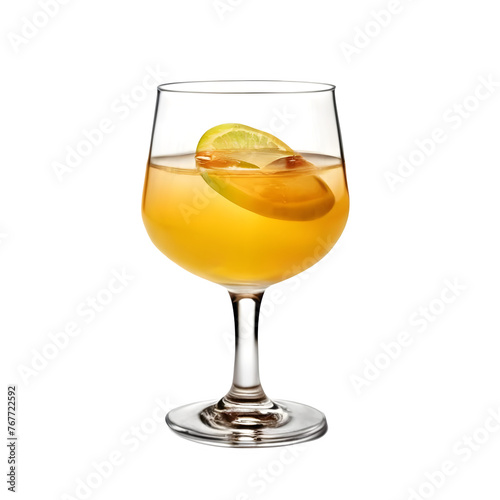 An Isolated Whiskey Sour Cocktail Drink, Transparent Background, PNG