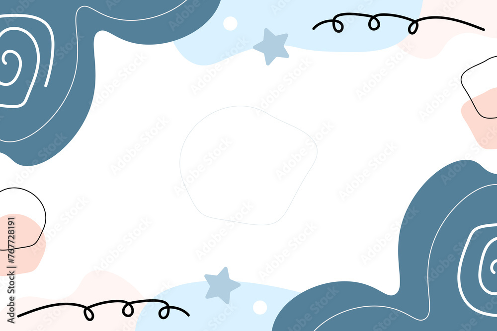 Flat handrawn minimal cute vector element background template