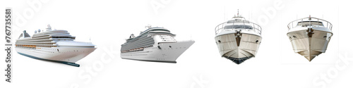 Set of cruise ship on transparency background PNG  © Sim