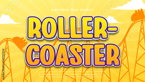 White yellow and orange rollercoaster 3d editable text effect - font style
