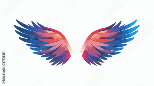 Wing logo symbol vector ilustration Flat vector