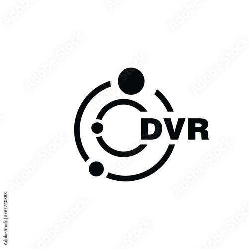 DVR letter logo design on white background. DVR logo. DVR creative initials letter Monogram logo icon concept. DVR letter design