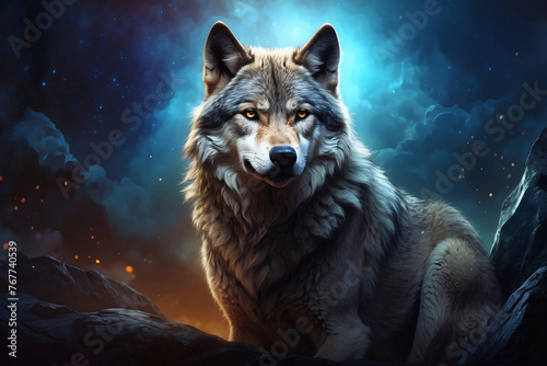 wolf with a fantasy theme