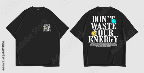 Oversize mockup design street wear front and back