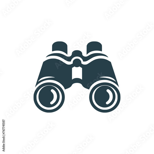 binocular technology spy logo vector illustration template design
