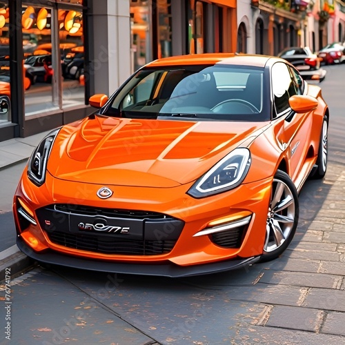 orange car