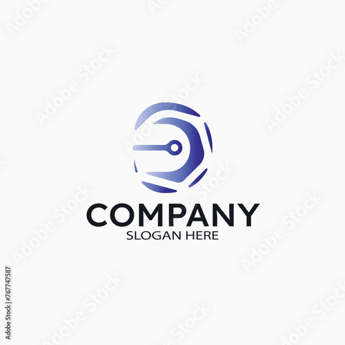 Letter D for technology ,tech ,Digital Modern Logo design