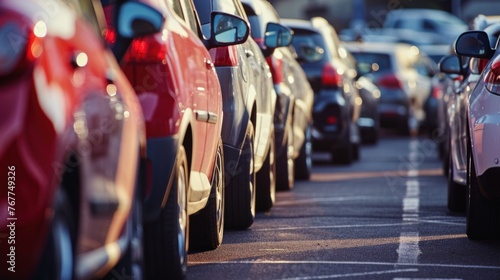 Wallpaper Mural Cars For Sale Stock Lot Row. Car Dealer Inventory Torontodigital.ca