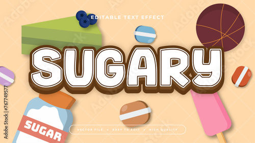 Colroful sugary 3d editable text effect - font style