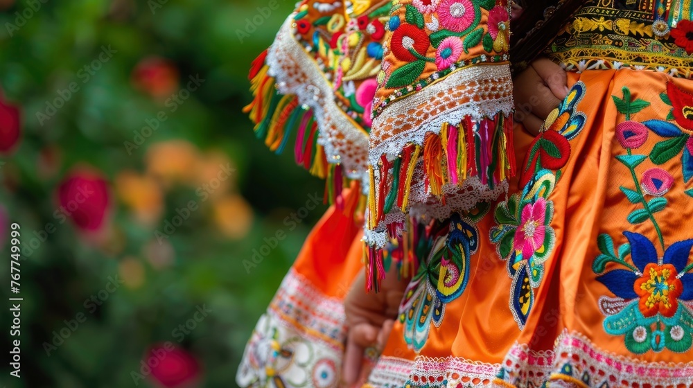 Close-Up Portrait of a Mexican Charro in Unique Attire