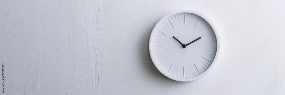 custom made wallpaper toronto digitalWhite wall clock on the Whitewall