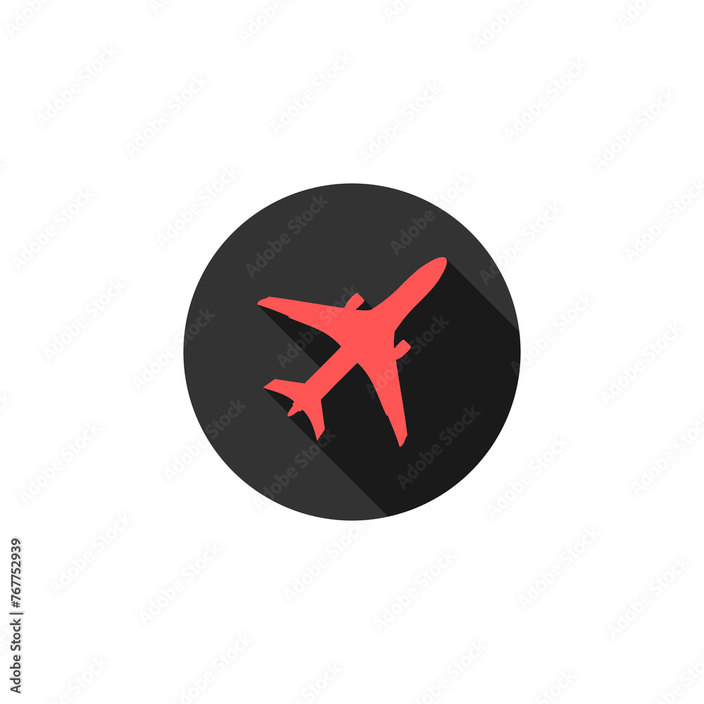 Plane icon isolated on transparent background