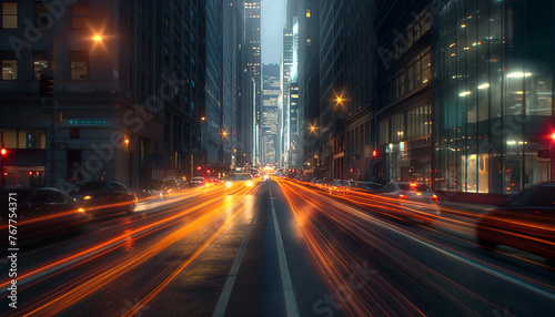 night lights on road in the city