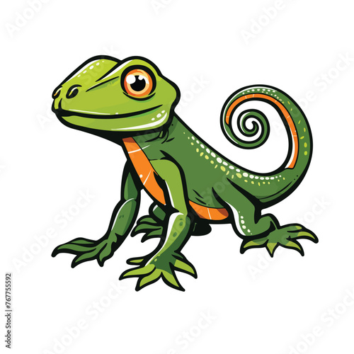 Lizard logo. Isolated lizard on white background 
