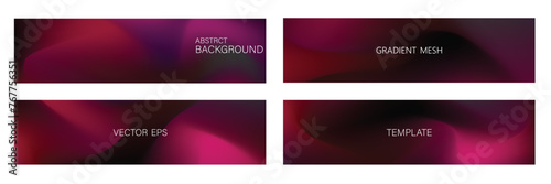 Set of covers design templates with vibrant northern lights gradient background. trendy modern design. applicable for landing pages, covers, brochures, flyers, presentations, banners. Vector design.