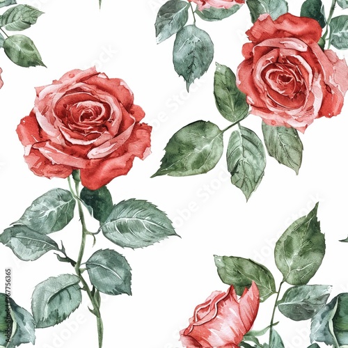 Floral Elegance: Seamless Watercolor Textile Pattern
