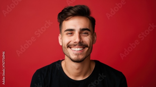 Charming Man's Headshot with an Infectious Smile - Generative AI