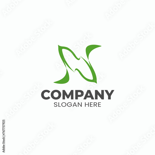 Letter N Leaf logo design | Professional N letter logo for your business photo