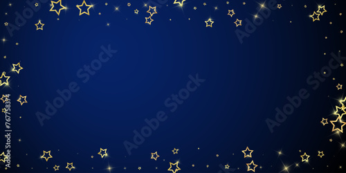 Gold sparkling star confetti.