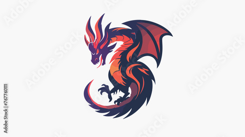 Dragon logo template Isolated. Brand Identity. Icon