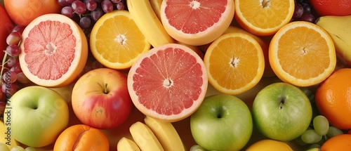 Colorful Assortment of Fresh and Organic Fruits: Market Selection